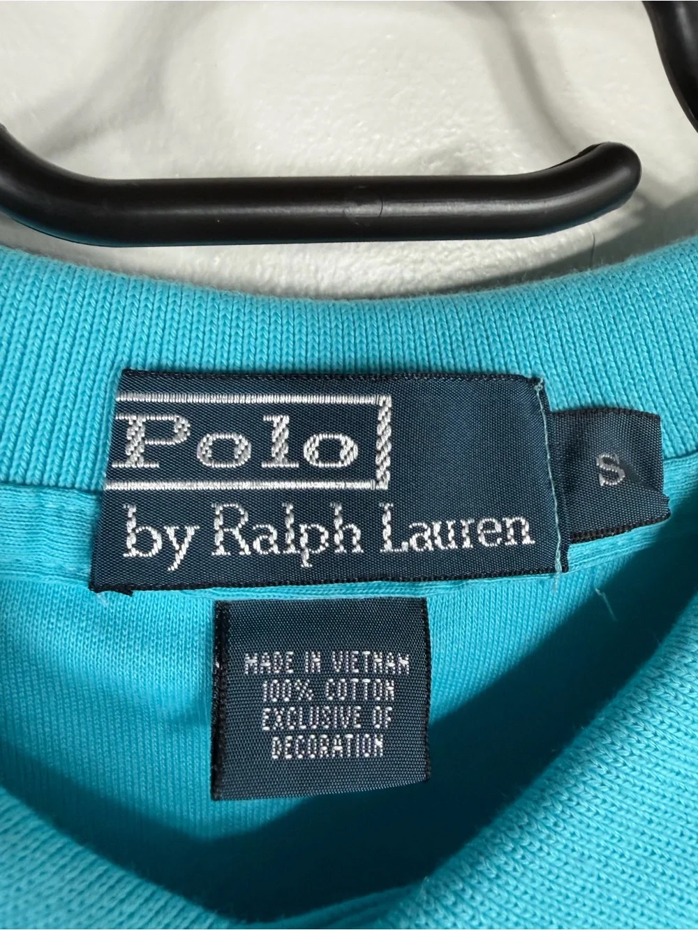 Polo Ralph Lauren Classic Fit Aqua Blue Polo Shirt Mens Small Red Pony Cotton